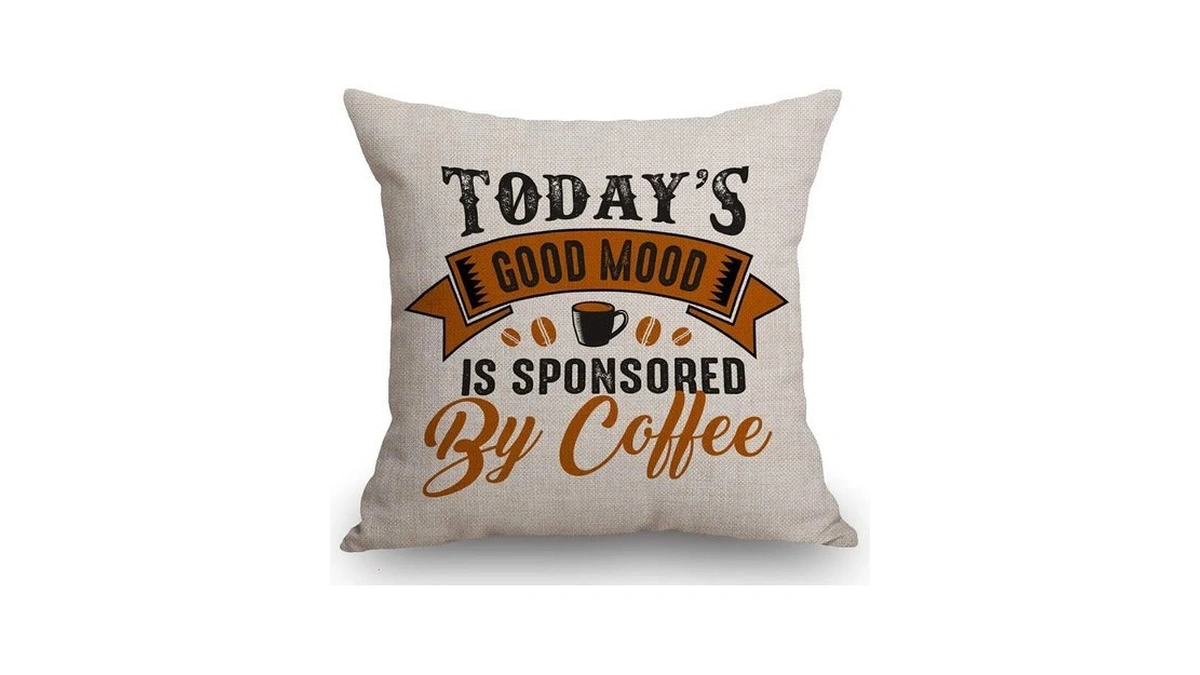 Ssoiu Quote Saying Decor Throw Pillow Covers, Funny Coffee Quote