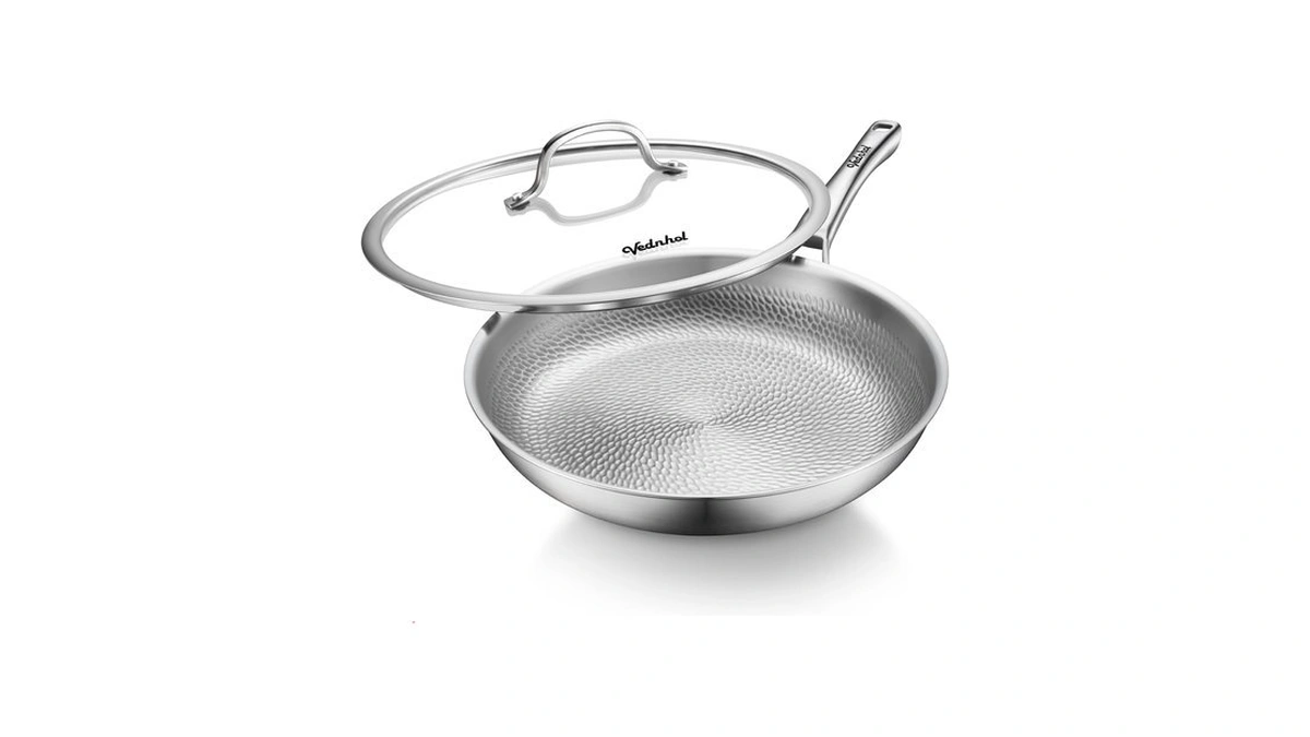 Vednhol Titanium Pans For Cooking, 12 Inch Non-toxic Skillet With