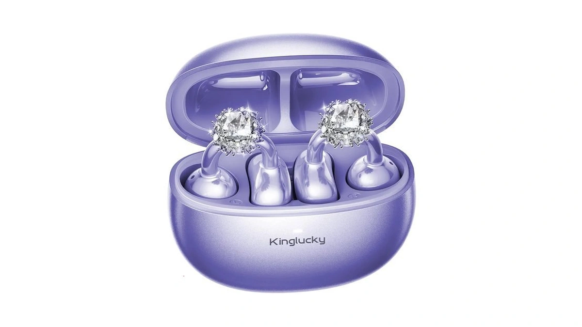 Kinglucky Jewelry-inspired Clip-on Earbuds With Diamond Earrings, Comfortable Fit &