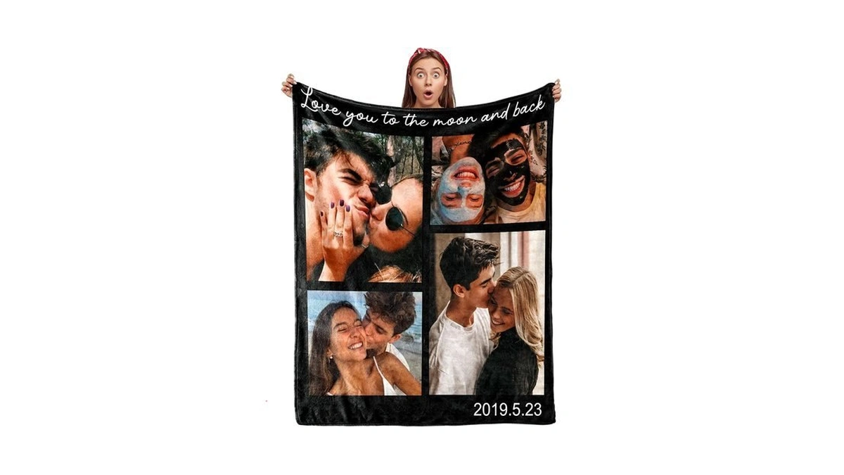 Ships Next Day, Valentines Day Gifts Custom Blanket With Photos