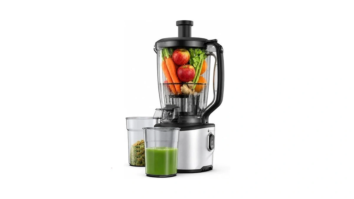 Slow Juicer For Whole Fruits & Vegetables, 2.95l Large Capacity