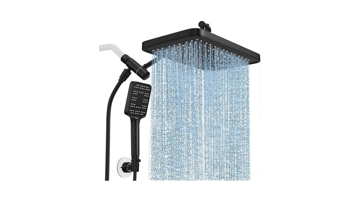 Sr Sun Rise Rainfall Dual Shower Head With Adjustable Spray