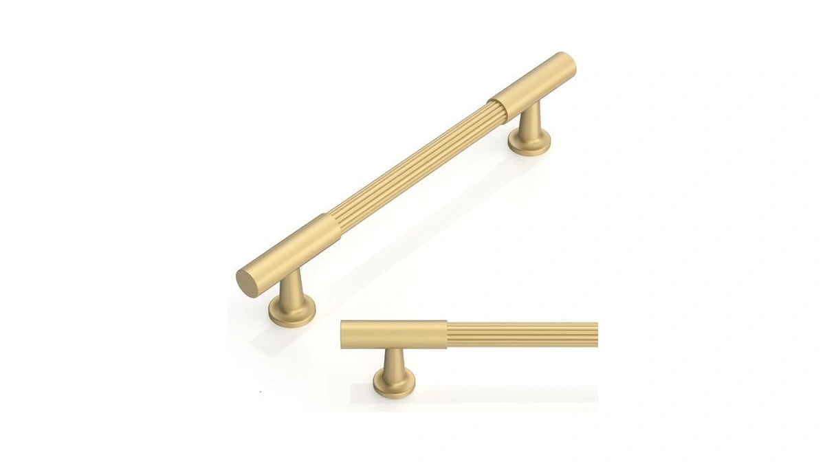 Talentedeco 10 Pack Brushed Gold Cabinet Pulls 5 Inch(128mm) Kitchen