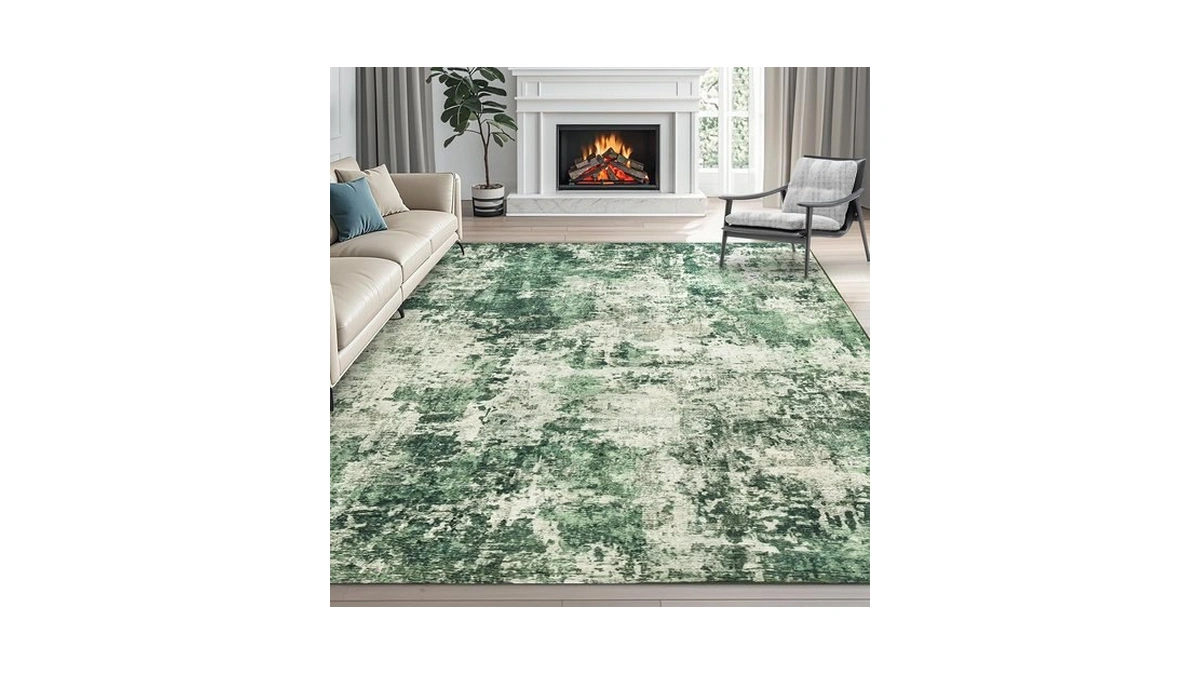 5x7 Area Rugs Washable Foldable Stain Resistant Large Living Room