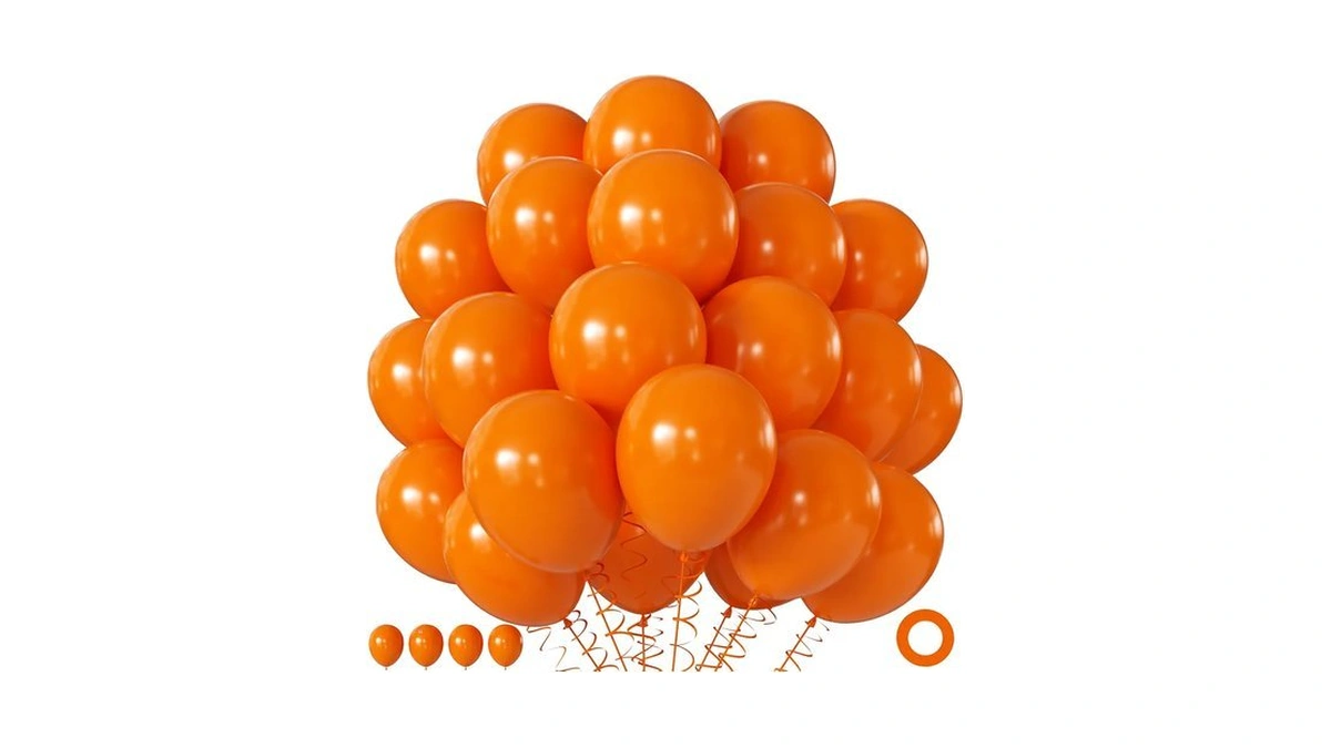 60pcs Orange Balloons For Thanksgiving Halloween Birthday Party Decorations