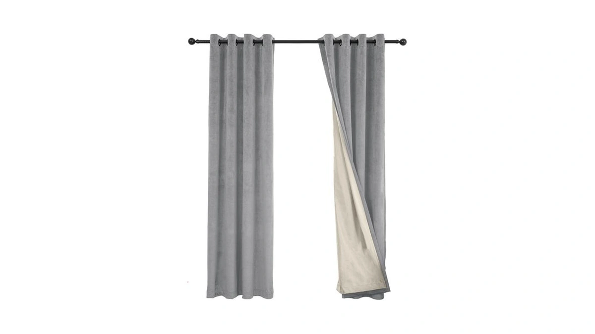 Jsfly 100% Full Blackout Velvet Curtains With Liner 42x63 Light