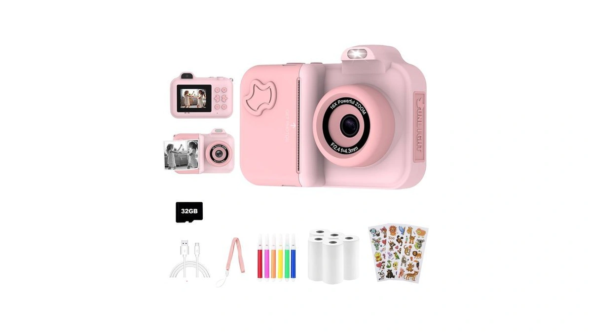 Misirun Instant Print Camera For Kids Ages 4-12, Birthday Gift