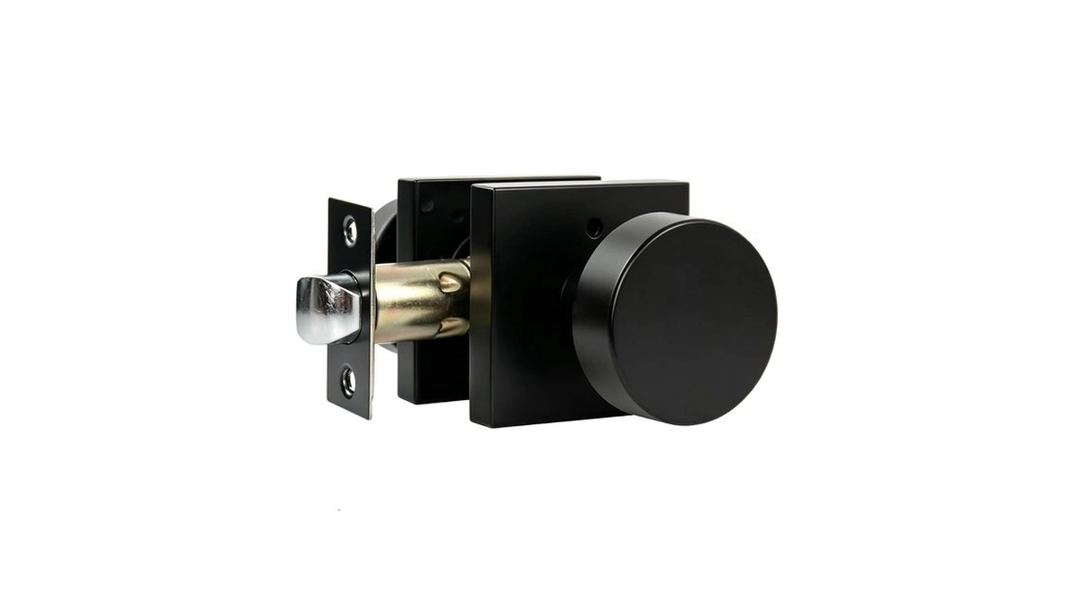Kwobpo Interior Privacy Door Knob, Matte Black 1 Pack