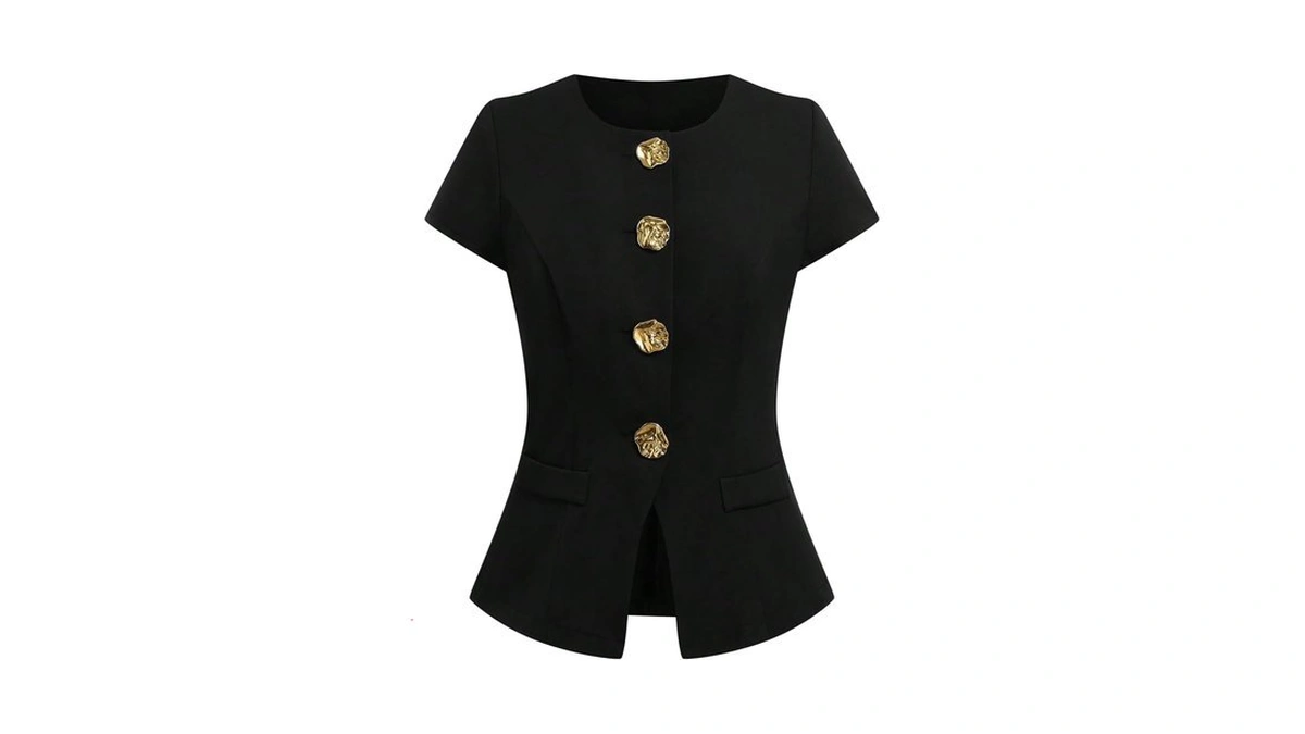 Shenhe Women's Plus Size Dressy Casual Blouse Button Up Short