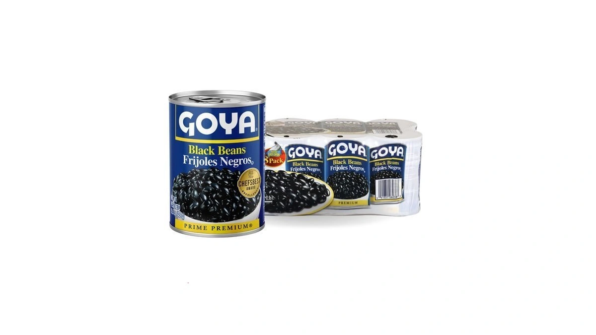 Goya Black Beans, High In Fiber, 15.5 Ounce Pack Of