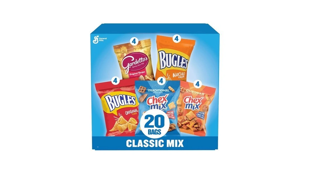 Classic Mix Snack Variety Pack, Bugles, Gardetto's, Chex Mix, 20