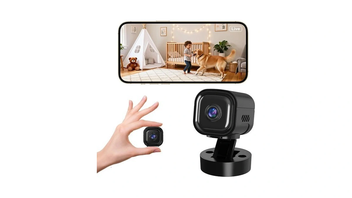 Jzdcb Mini Camera For Home Security,2k Indoor Camera,2.4g Wifi Cam,black