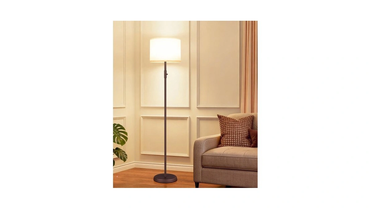 Floor Lamp Simple Design With Shade, Small Tall Lamps For
