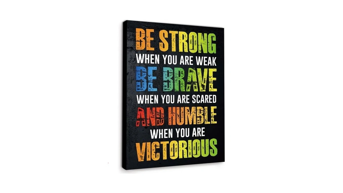 Gwisml Inspirational Canvas Wall Art,be Strong When You Are Weak