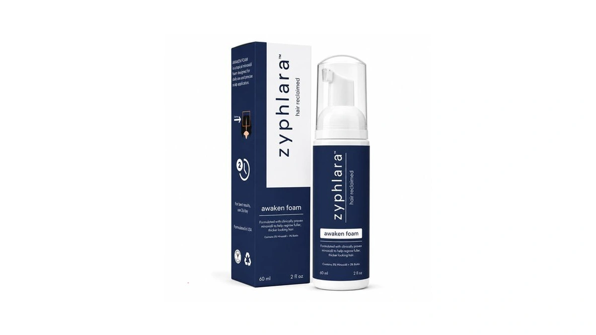 Zyphlara Awaken Foam 5% Minoxidil Hair Regrowth Treatment For Men