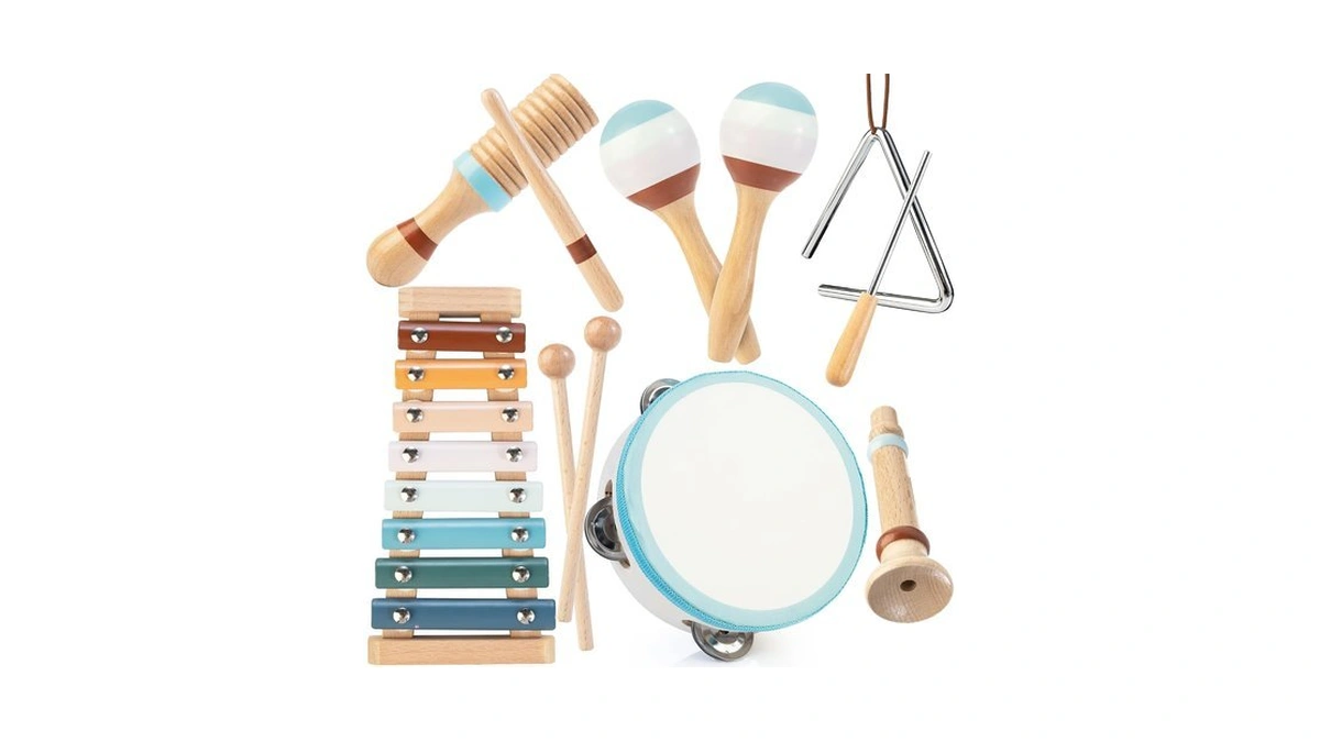 Baby Musical Instruments Montessori Wooden Music Toys For Toddlers 3+
