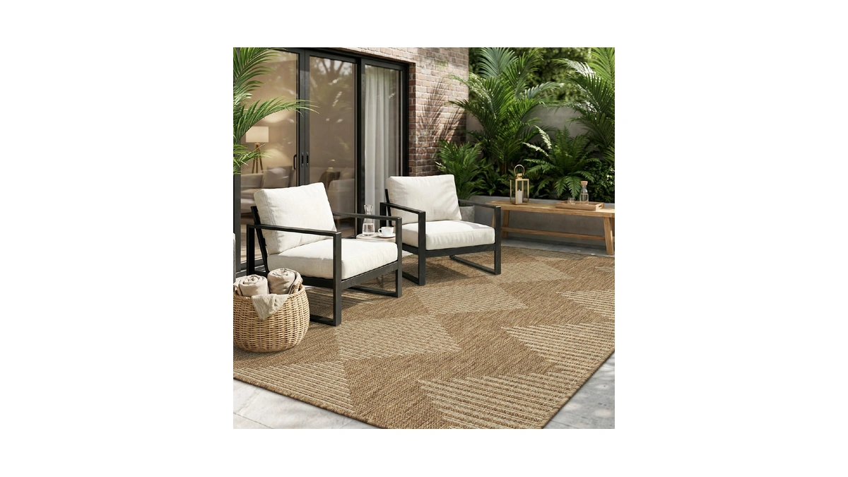 Montvoo-outdoor Rug Carpet Patio Rug 5x7 Ft Polypropylene Indoor Outdoor