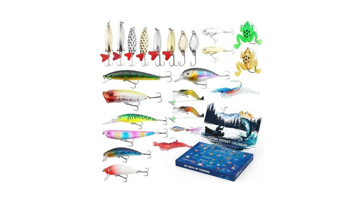 25-in-1 Fishing Lures Kit, Surprise Fishing Bait Set With 3d