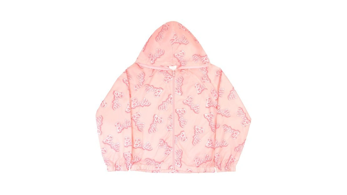 Barbie Girls Nylon Windbreaker Jacket Kids Rain Jacket For Big