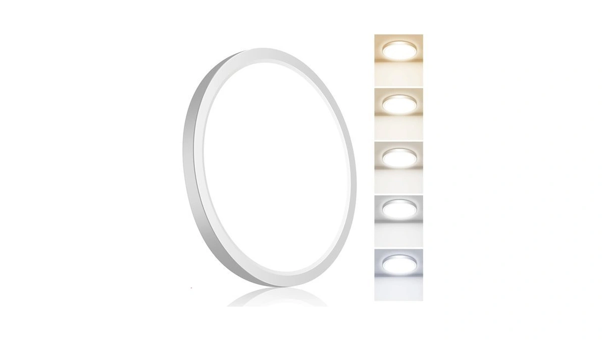 Hepside Flush Mount Ceiling Light 7inch,5 Color Temperature Light Fixture