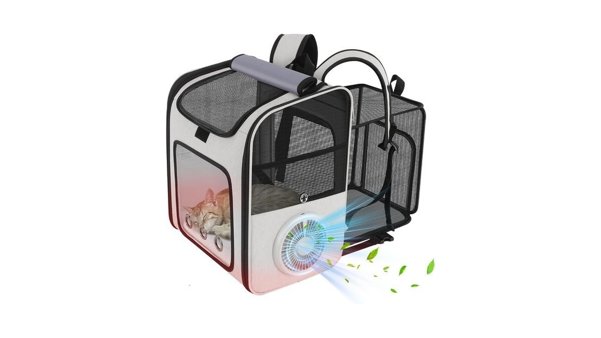 Ttpet Cat Backpack Carrier With Cooling Fan & Heating Pad