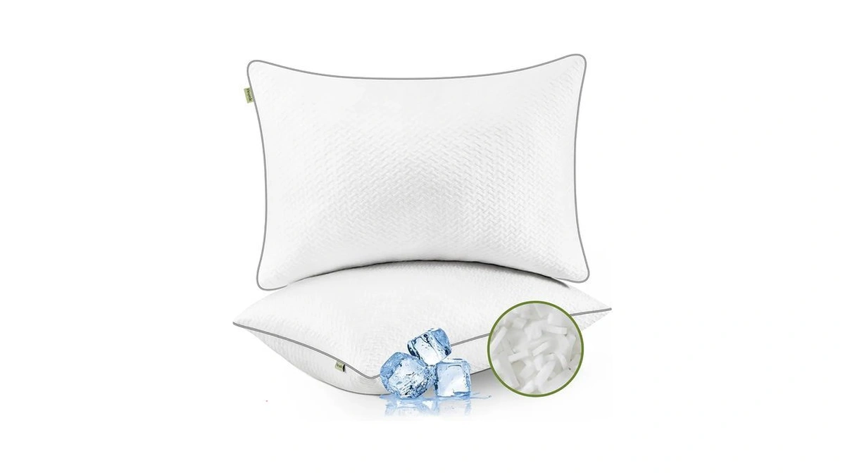 Cooling Pillow King Size Set Of 2, Shredded Gel Memory