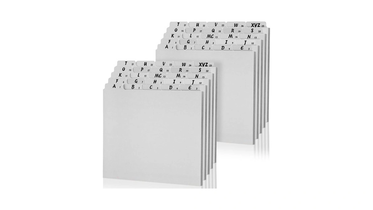 Noveread 2 Set 50 Pcs Alphabet File Dividers A-z Top