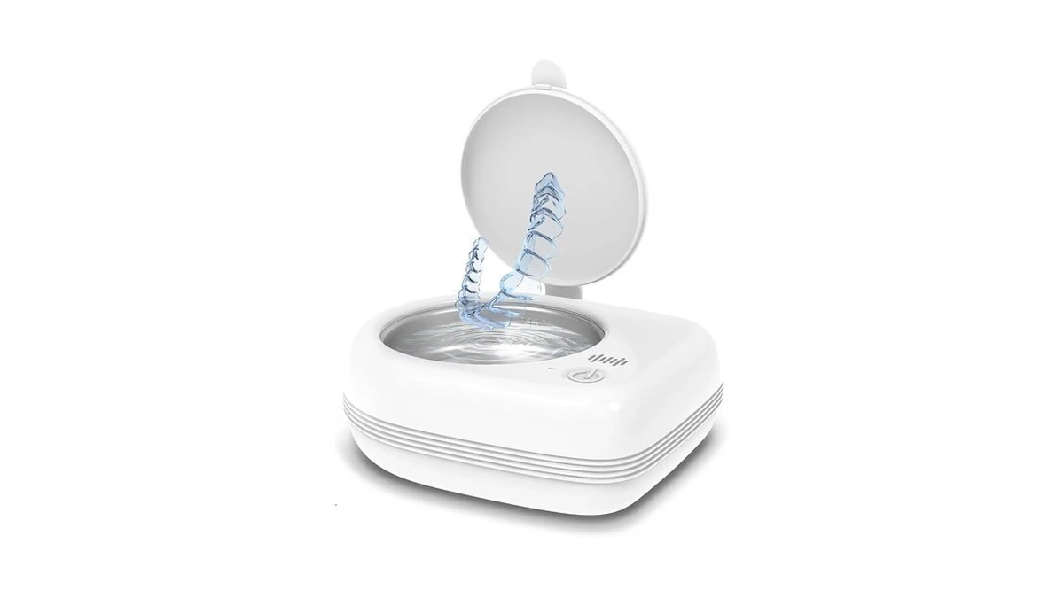 Cordless Retainer Cleaner Machine, 50khz Ultrasonic Cleaning Pod For Aligners,