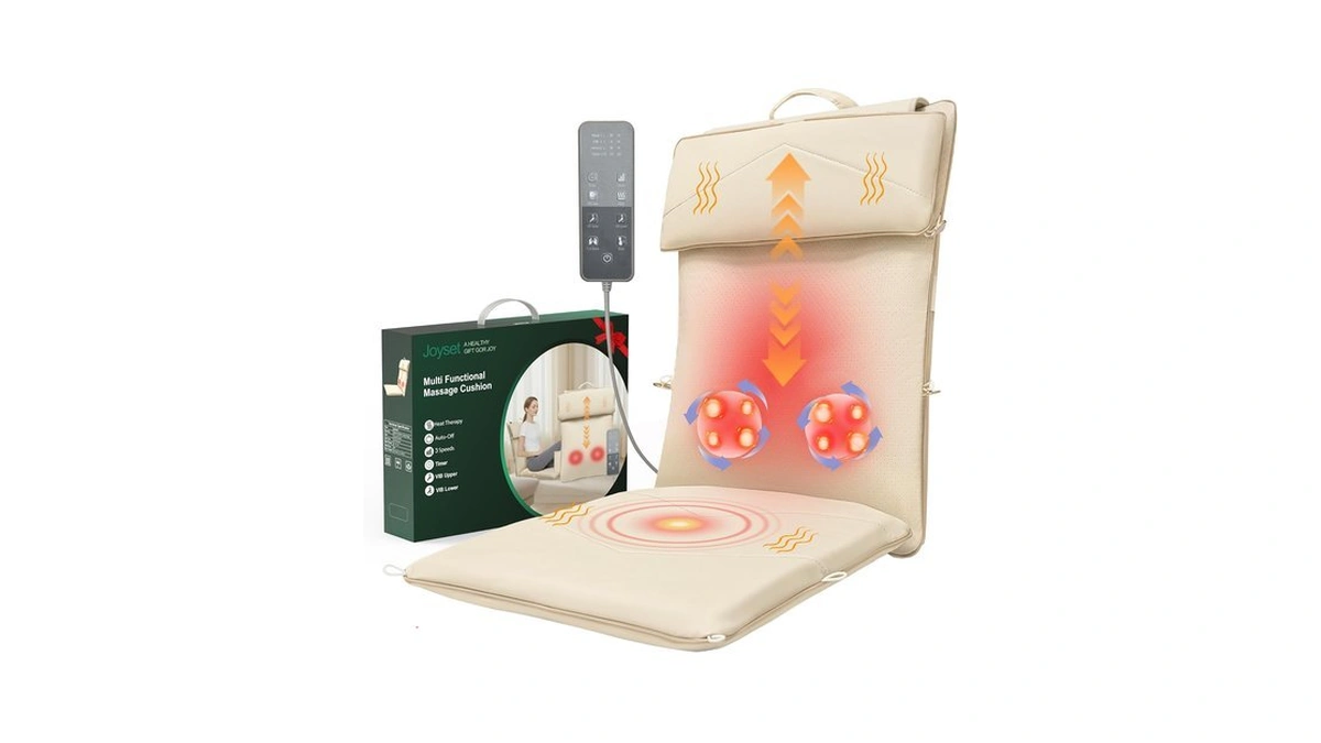 Joyset Shiatsu Back Massager For Chair With Heat And Vibration
