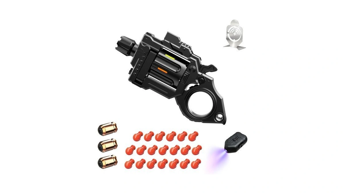 Atesson Metal Fidget Gun Toy With Shooting & Spinning &