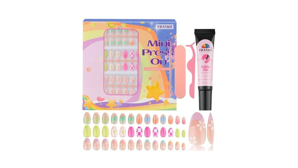 78 Pieces Press On Nails For Kids, Ebanku 3 Pack