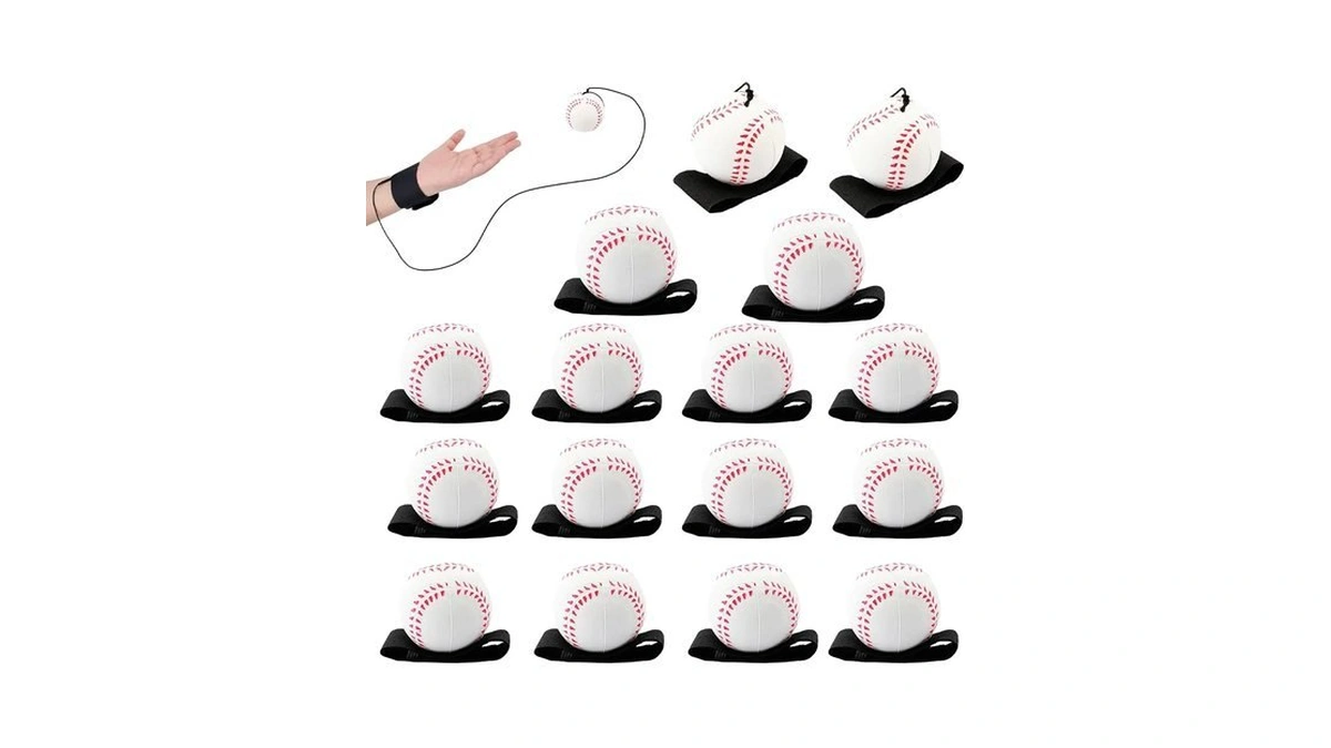Sayaya 16 Pcs Wrist Return Ball On A String 2.36