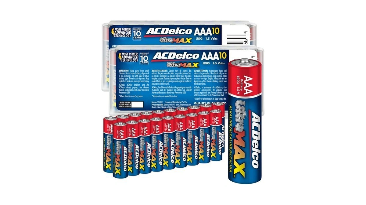 Powermax Acdelco Ultramax 20-count Triple Aaa Batteries, Alkaline Battery With
