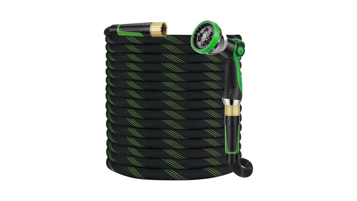 Horticora 100 Ft Non-expanding Garden Hose, 360° Anti-kink Swivel Fittings