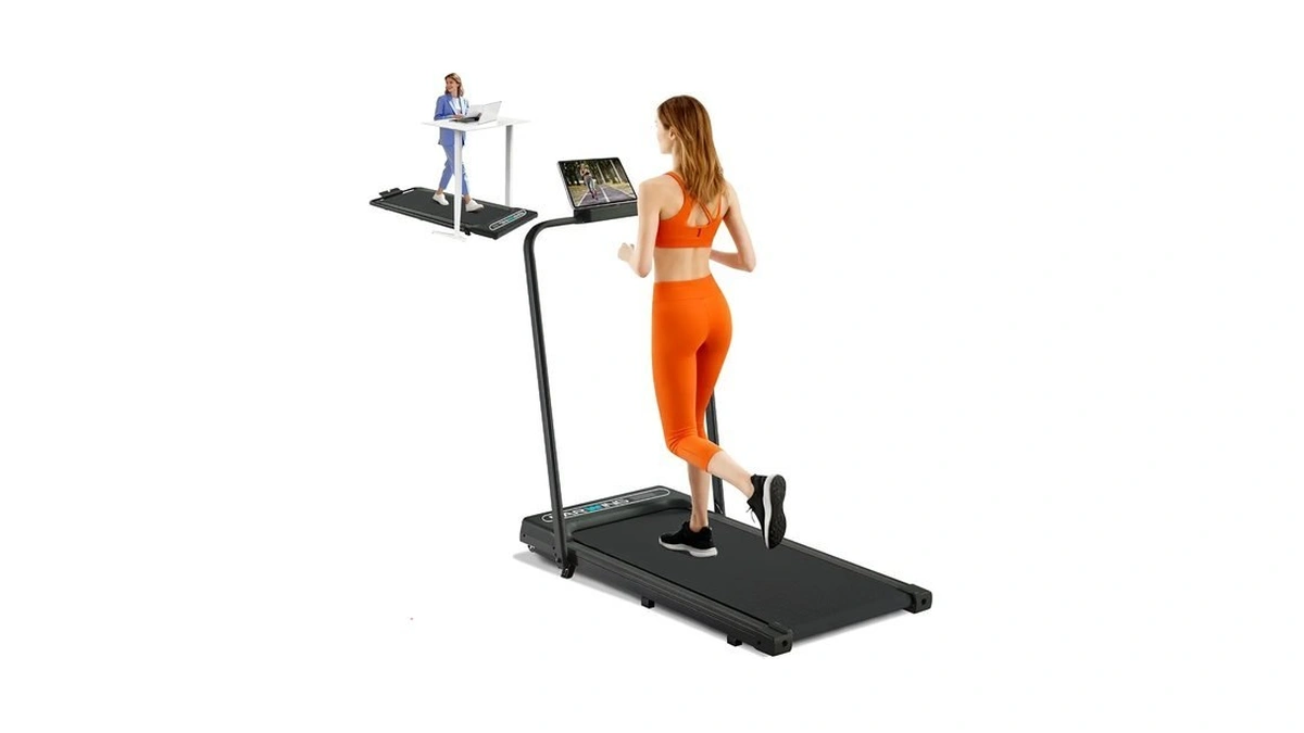 Barwing Foldable Walking Pad Treadmill With Handle, Brushless Motor