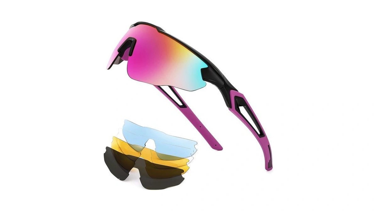 Feisedy Cycling Sports Sunglasses Running Baseball 80s 90s Shield Golf