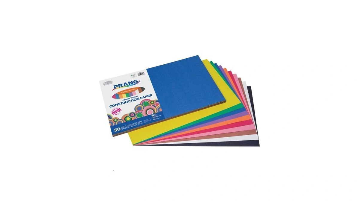 Prang (formerly Sunworks) Construction Paper, 10 Assorted Colors, 12" X