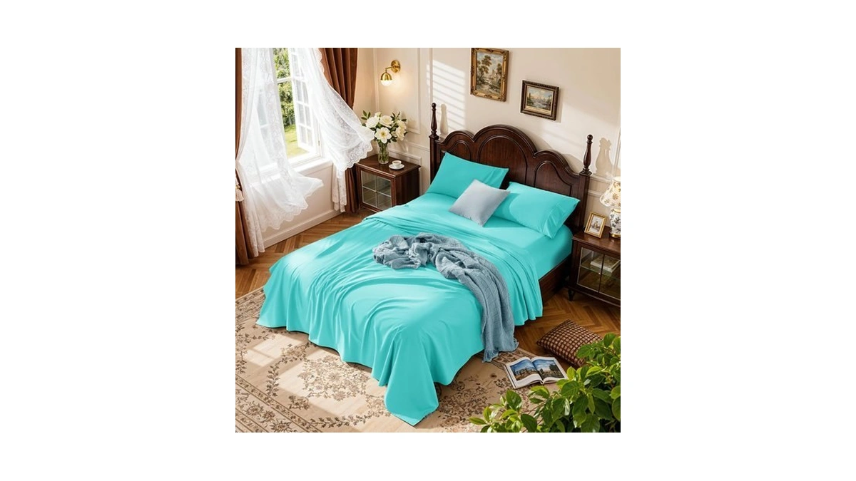 Lbro2m 100% Egyptian Cotton Sheets 16" Deep Pocket 1000tc, 4pcs