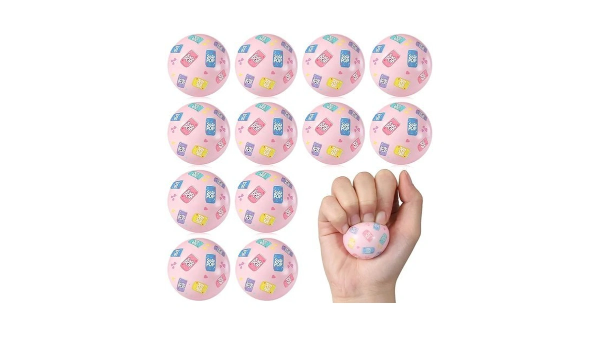 Civaner 12 Pcs Soda Pop Kpop Theme Mini Fidget Balls