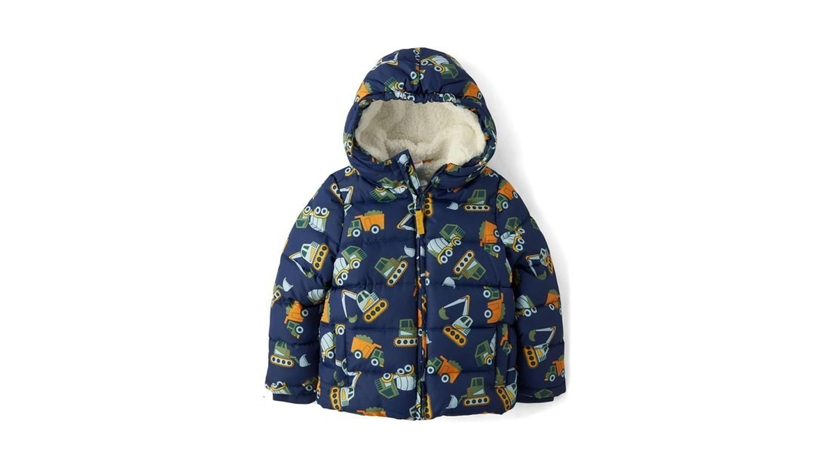 Gymboree,and Toddler Puffer Jacket,tidal Construction Vehicles,18-24 Months