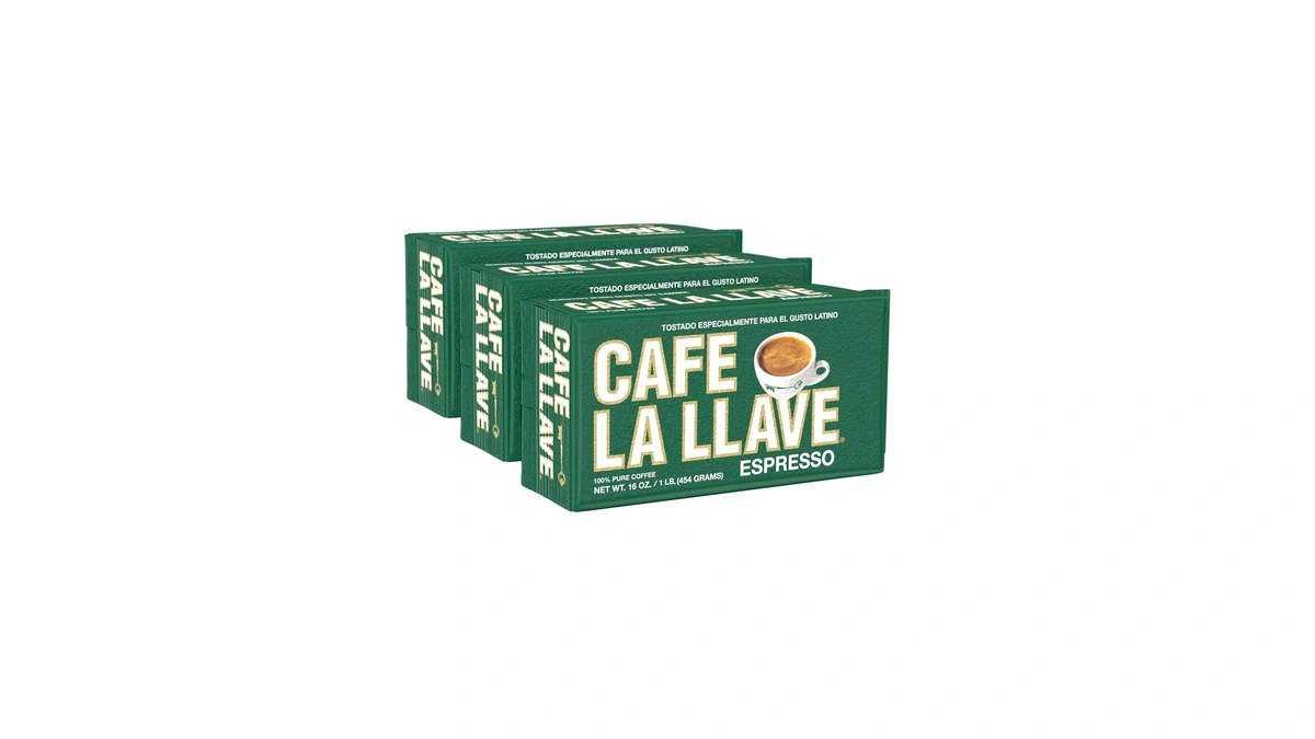Café La Llave Espresso Ground Coffee, Dark Roast, 16 Oz,