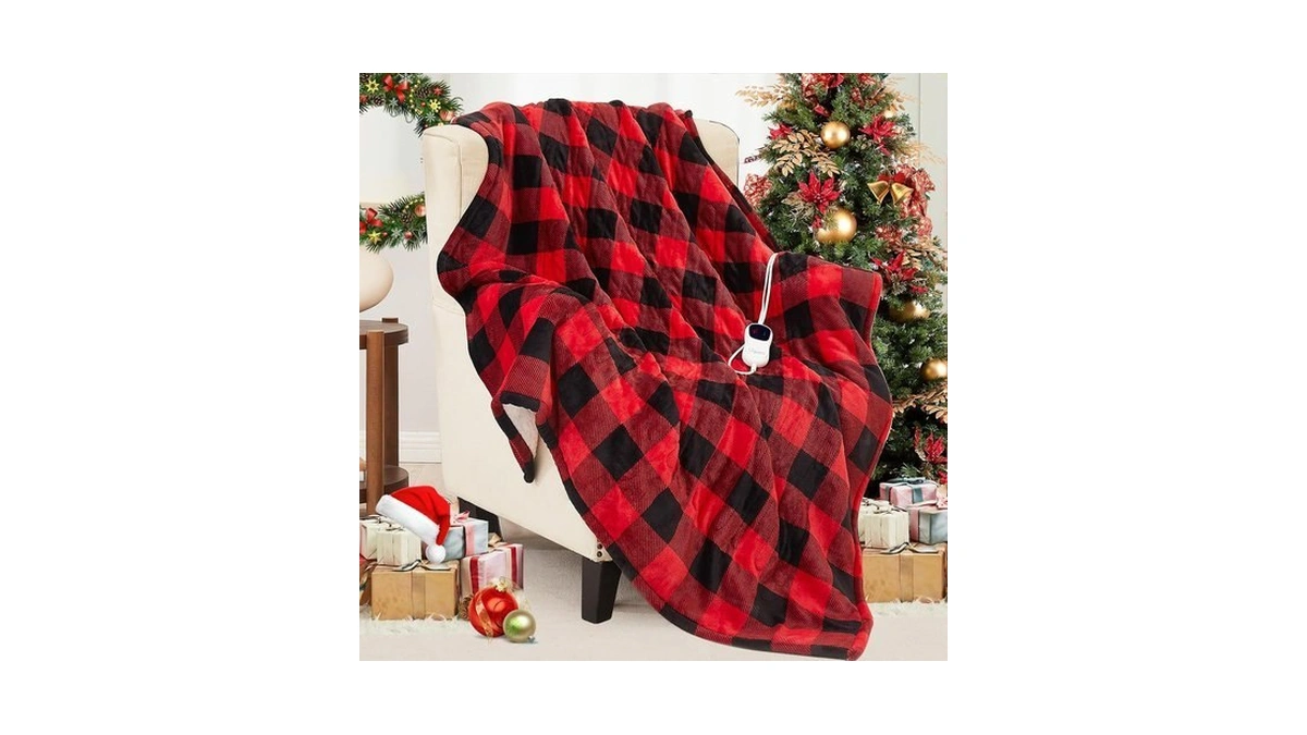 Homemate Electric Blanket Heated Twin - 62"x84" Flannel Heating Blanket