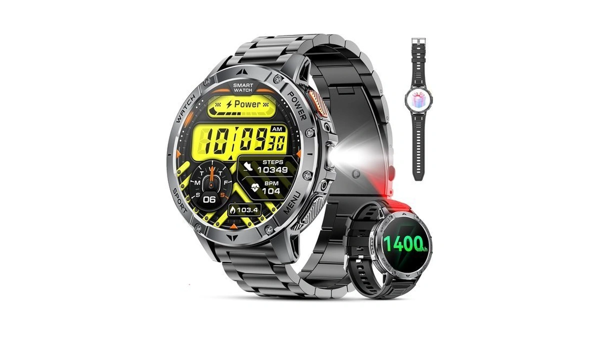 Military Smart Watches For Men, 1.7" Hd Smart Watch With