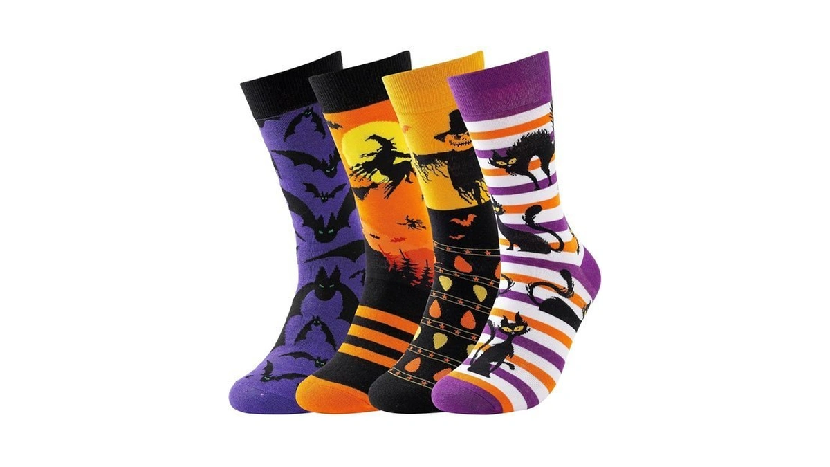 Bonangel Halloween Socks Men, Funny Novelty Cute Holiday Crew Socks