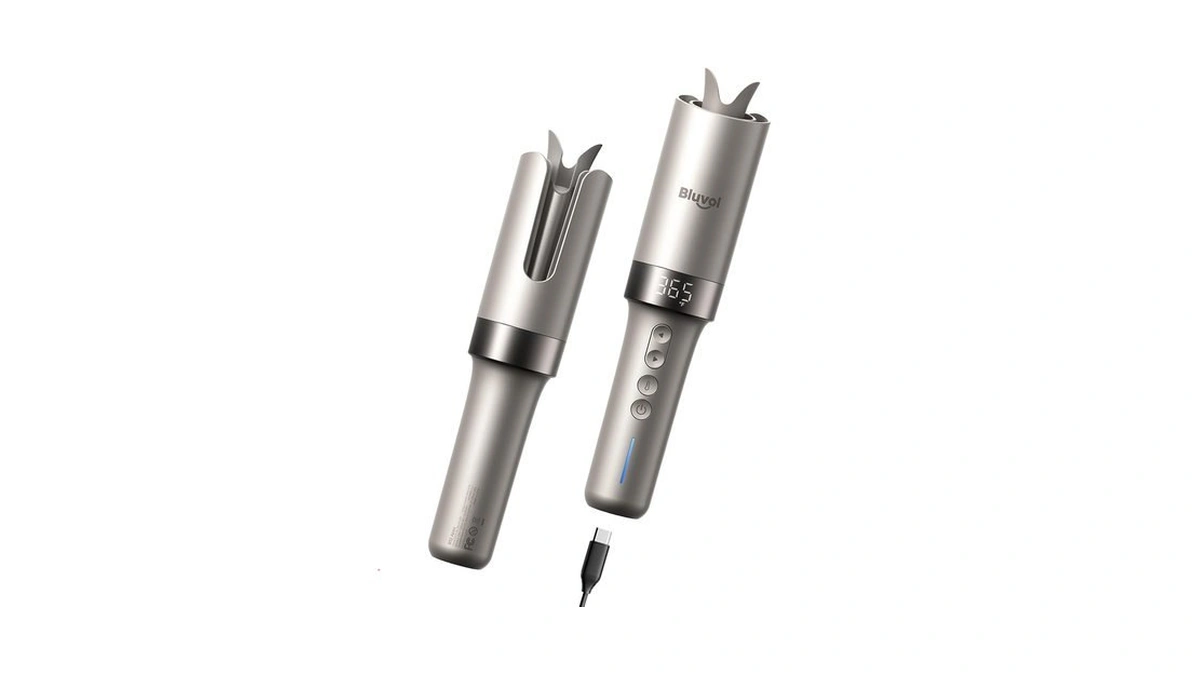 Bluvol R10 Apex Cordless Automatic Hair Curler, Memory Mode For