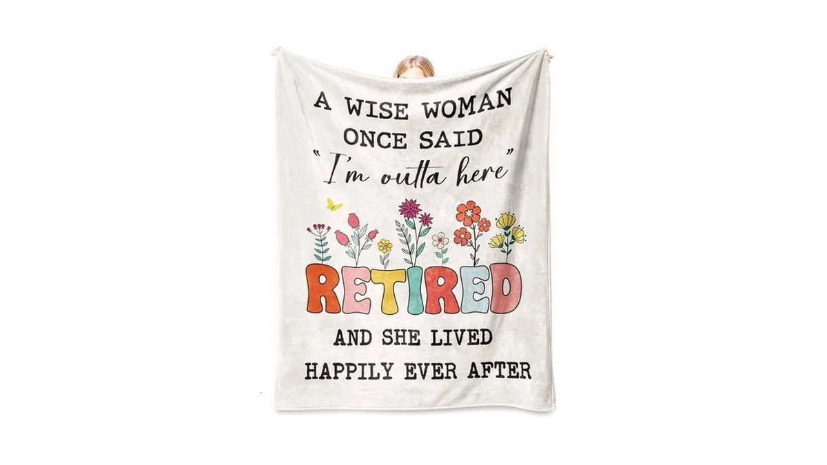 Glydein Retirement Gift For Woman 2026, Soft Flannel Retirement Blankets