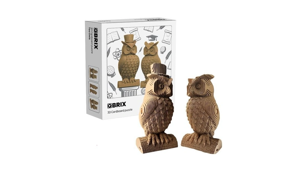Qbrix 2 Owls 3d Puzzles For Adults, 3d Puzzles For