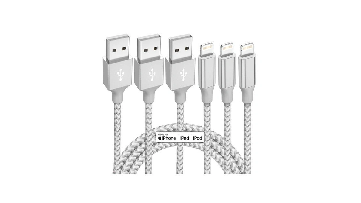 Iphone Charger 3-pack 10ft Mfi Certified Lightning Cable Fast Charging