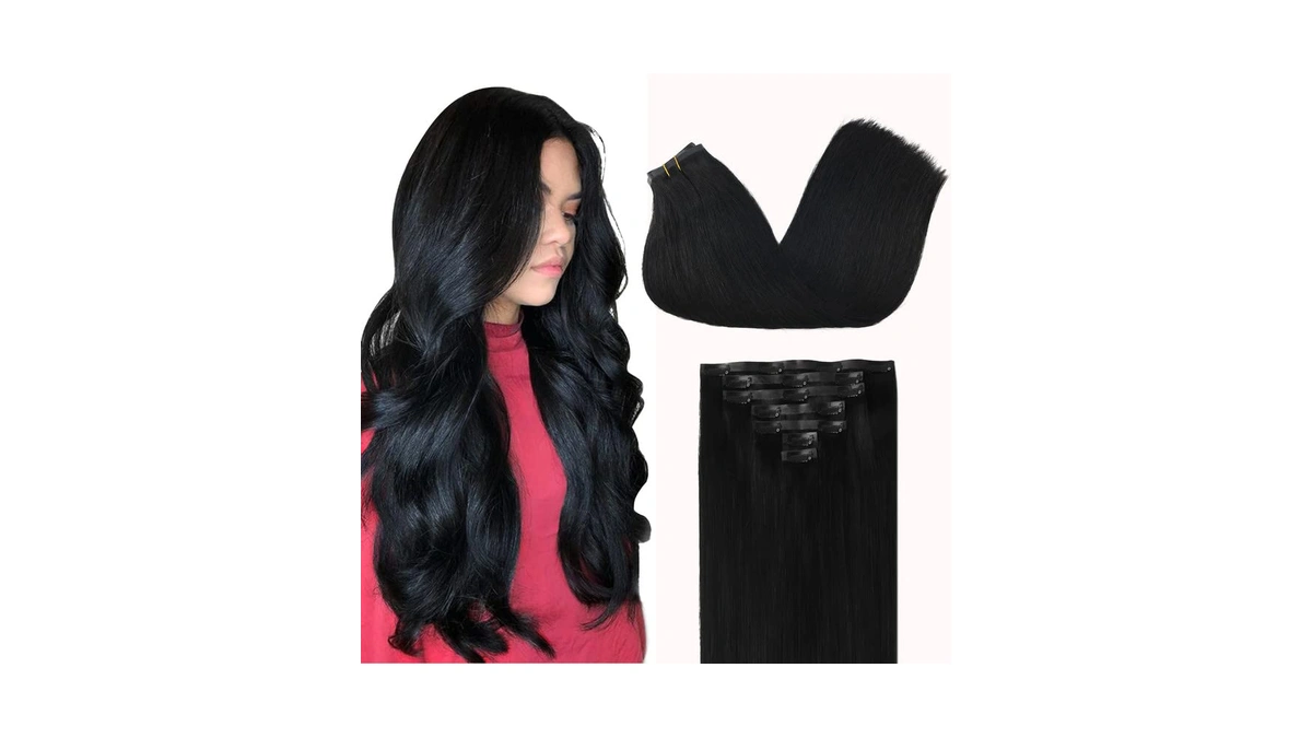 Goo Goo Clip In Hair Extensions Real Human Hair, Remy