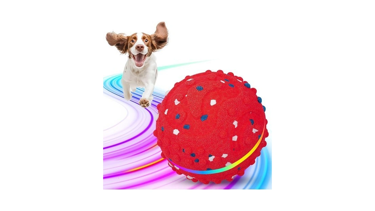 Interactive Dog Toys Ball, Self-rolling & Bouncing Ball With Rgb